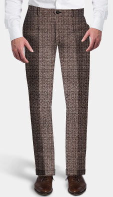 Custom Sandy Light Brown Trousers - Brown, Solid