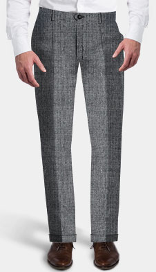 Custom Light Grey Trousers - Grey, Solid
