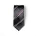 Preppy Grey with Burgundy Stripe Tie - Grey, Burgundy, Striped