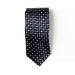 Black with Criss Cross White Diamonds Tie - Black, White, Diamond Pattern