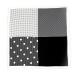 4 in 1 Black Pocket Square - Black, Solid