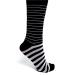 Striped Black Socks - Black, Striped
