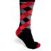 Red Modern Argyle Socks - Red, Argyle